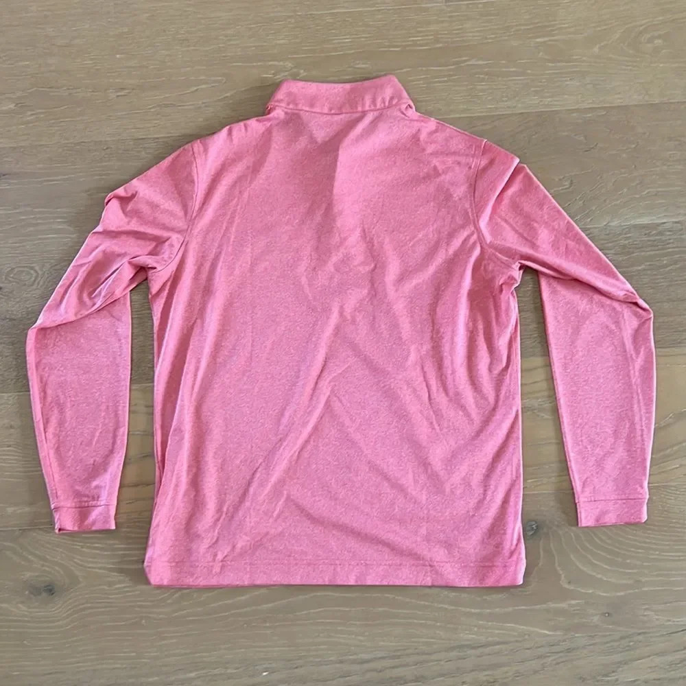 Peter Millar Watersound Beach Club Quarter Zip Button Up Easter Pink Blue Small - Picture 4 of 5